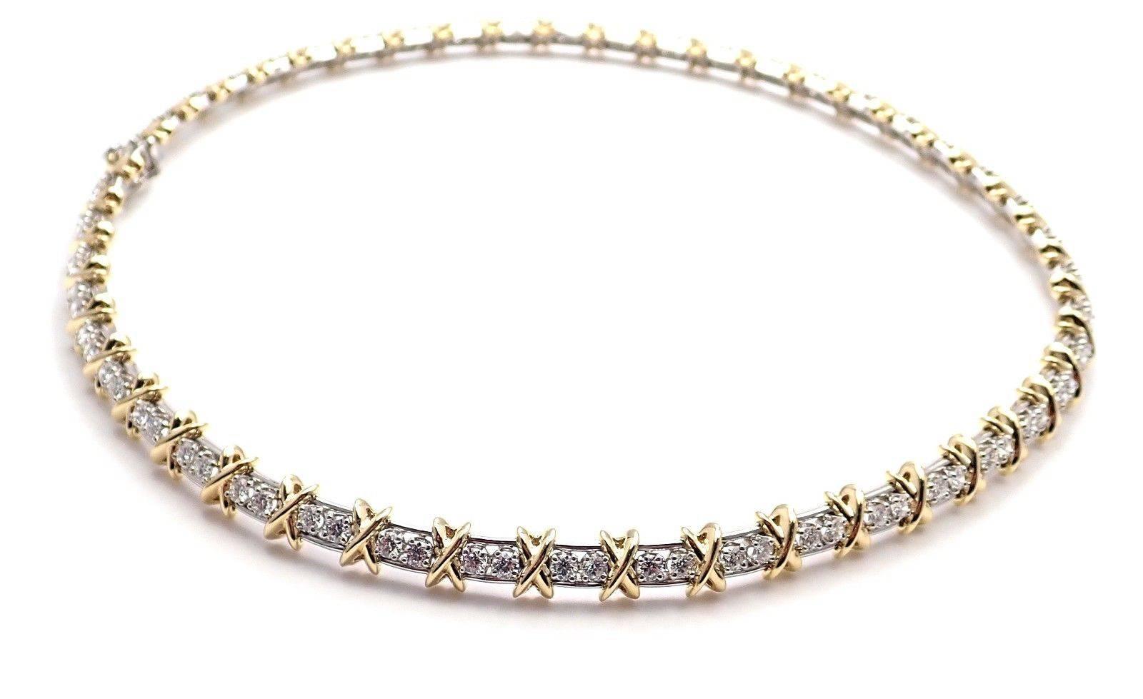TIFFANY & CO.] Tiffany Cross necklace K18 Yellow Gold x Diamond Ladies  Necklace SA rank – KYOTO NISHIKINO