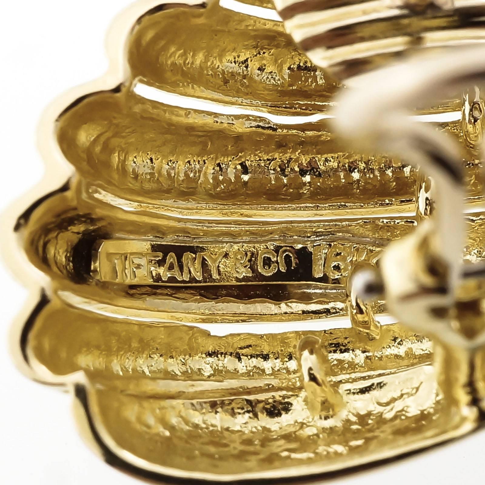 Tiffany & Co. Große Shrimp Gold-Ohrclip-Post-Ohrringe im Angebot 1
