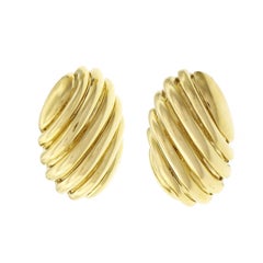 Tiffany & Co. Large Shrimp Gold Clip Post Earrings