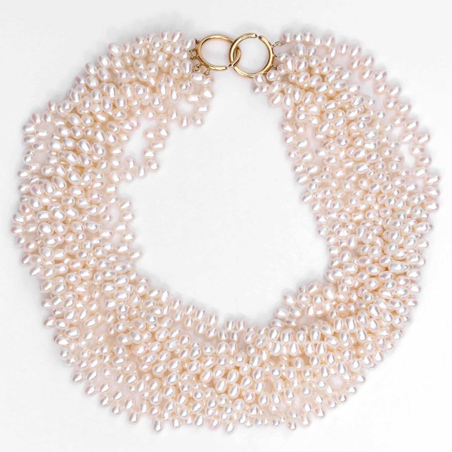Tiffany & Co. Pearls by Paloma Picasso Freshwater Strand Necklace In Excellent Condition In Dallas, TX
