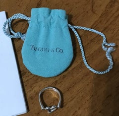 Tiffany & Co. Peretti Sterling Silver Open Heart Ring Lovely Gift Great Find