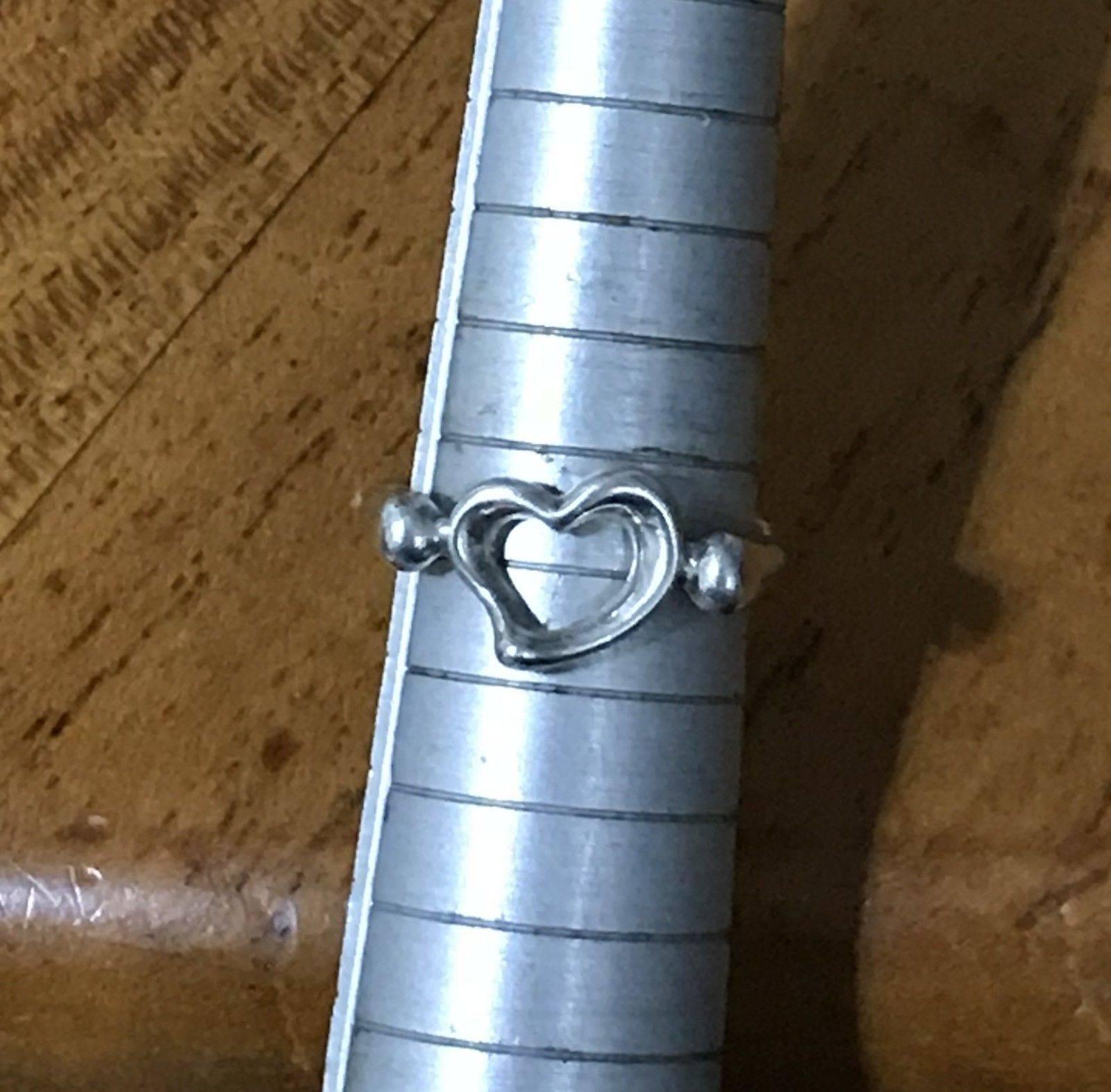 American Tiffany & Co. Peretti Sterling Silver Open Heart Ring Lovely Gift Great Find