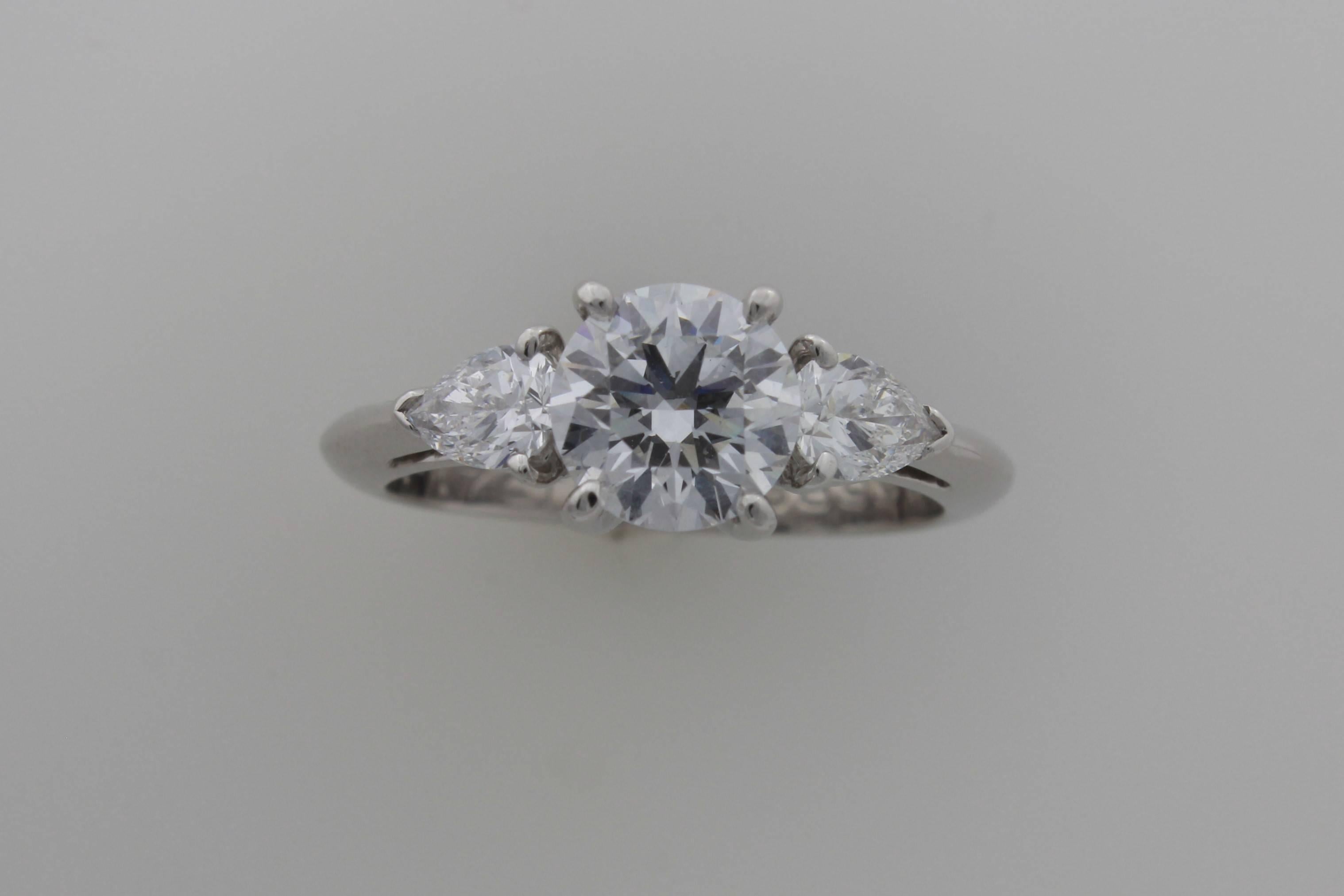 Modern Tiffany & Co. Diamond Platinum Engagement Ring