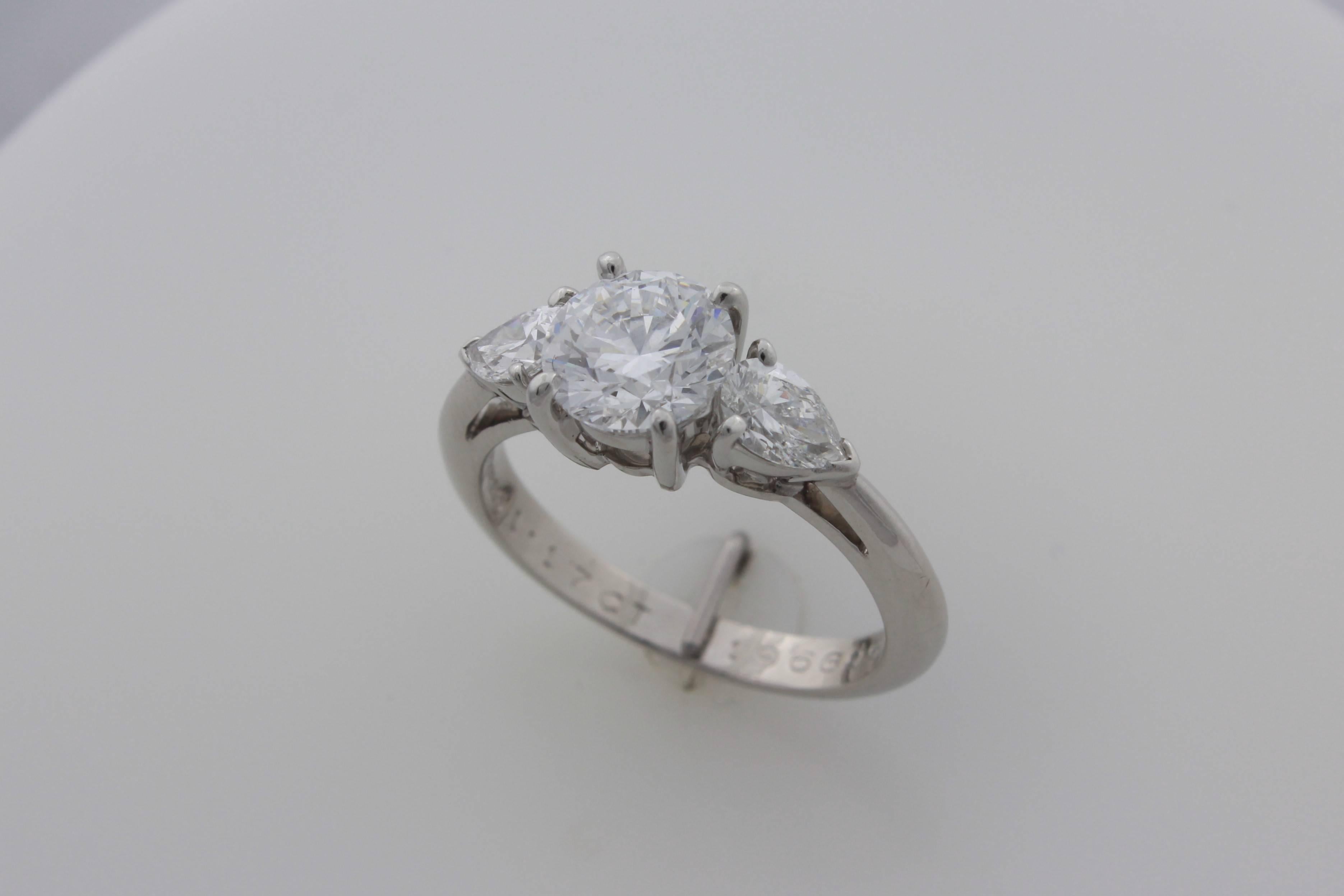 Round Cut Tiffany & Co. Diamond Platinum Engagement Ring