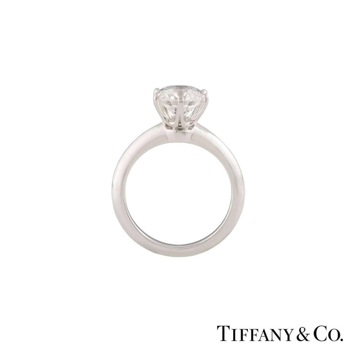 Tiffany & Co. 1.79 Carat Diamond Platinum Setting Band Ring In Excellent Condition In London, GB