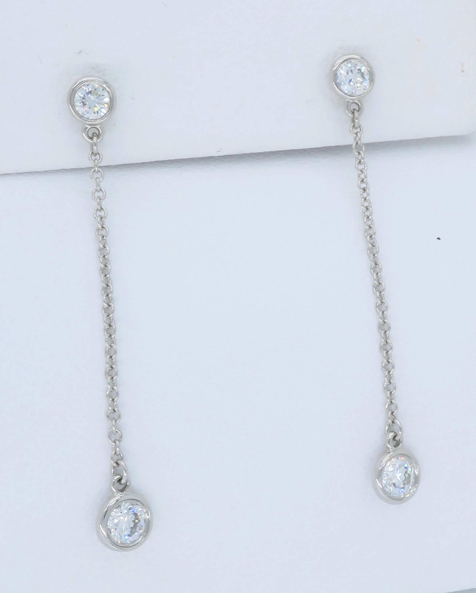 tiffany diamond drop earrings