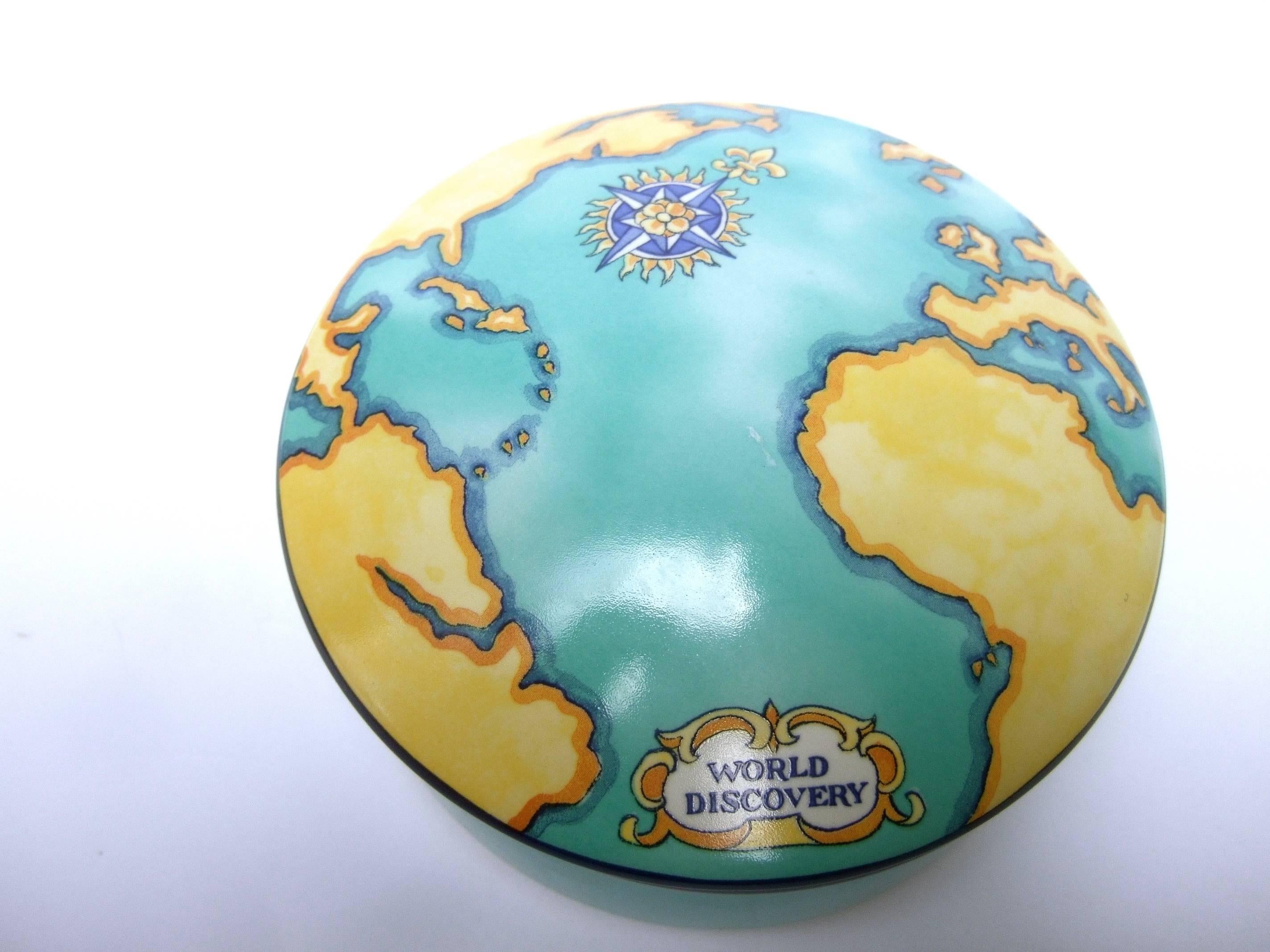 Tiffany & Co. Porcelain Round Map Dish Designed for Tauck World Made In France 2