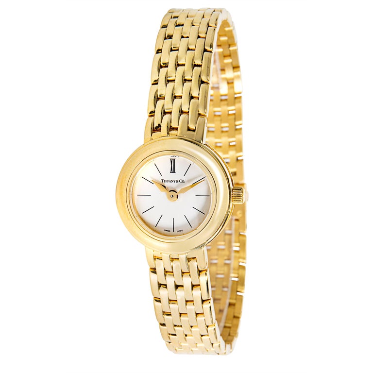 Tiffany and Co. Portfolio Women's Watch in Yellow Gold For Sale at