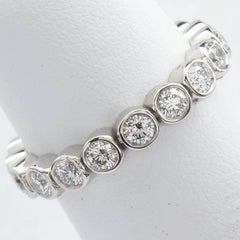 Tiffany & Co. Round Diamond in Platinum Jazz Flexible Eternity Band 1.80 Carat