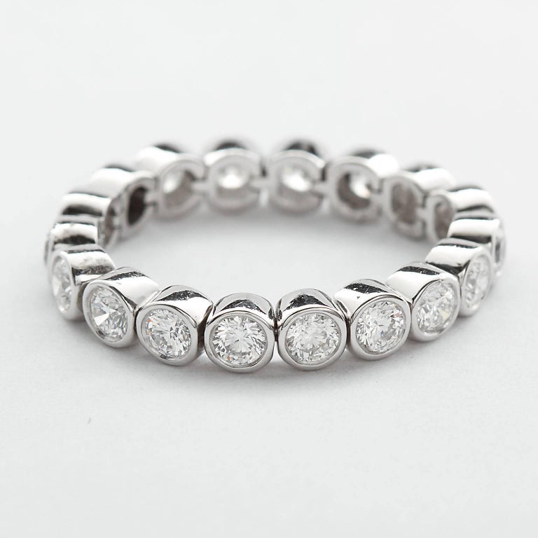 Tiffany and Co. Round Diamond in Platinum Jazz Flexible Eternity Band 1