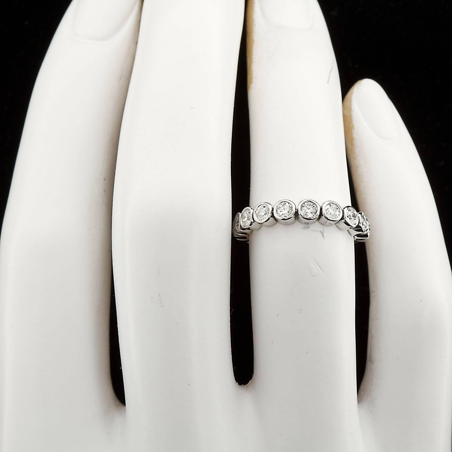 Tiffany & Co. Round Diamond in Platinum Jazz Flexible Eternity Band 1.80 Carat 1