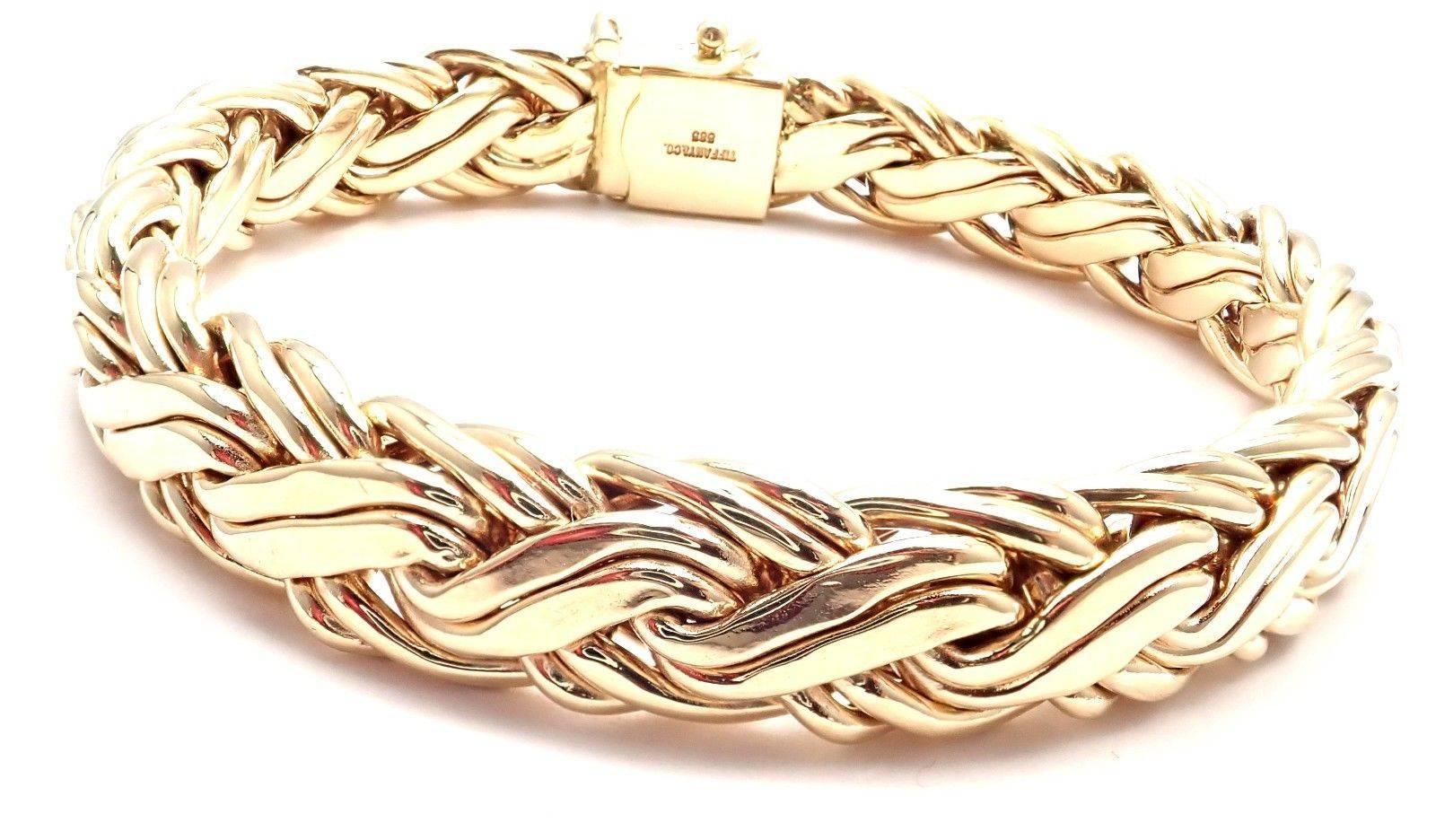 Yellow Gold Russian Weave Bracelet by Tiffany & Co.
Details: 
Length: 7.25