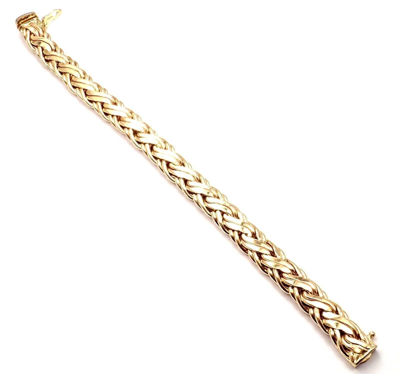 Tiffany & Co. Russian Weave Wide Link Yellow Gold Bracelet 1