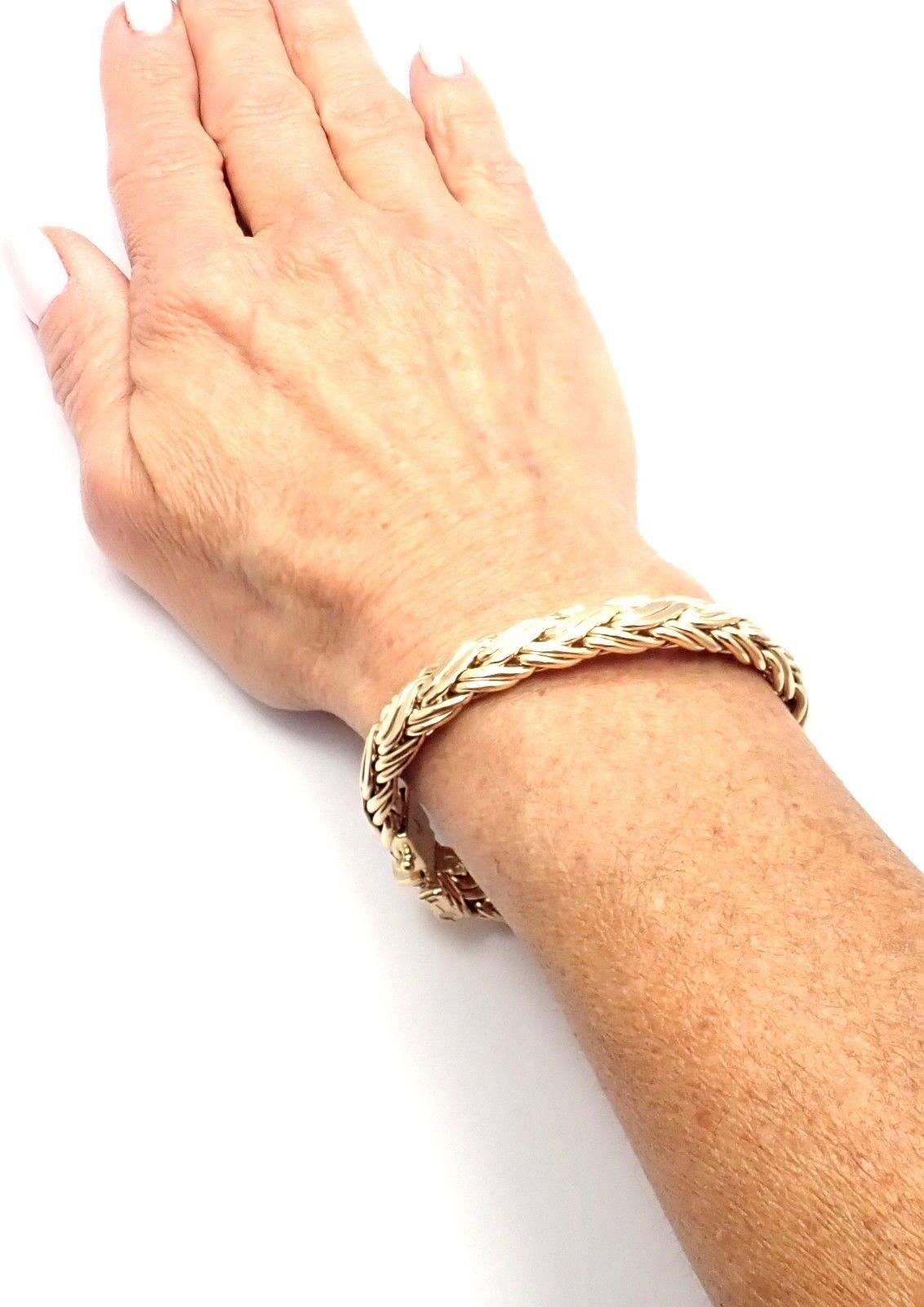 Tiffany & Co. Russian Weave Wide Link Yellow Gold Bracelet 3