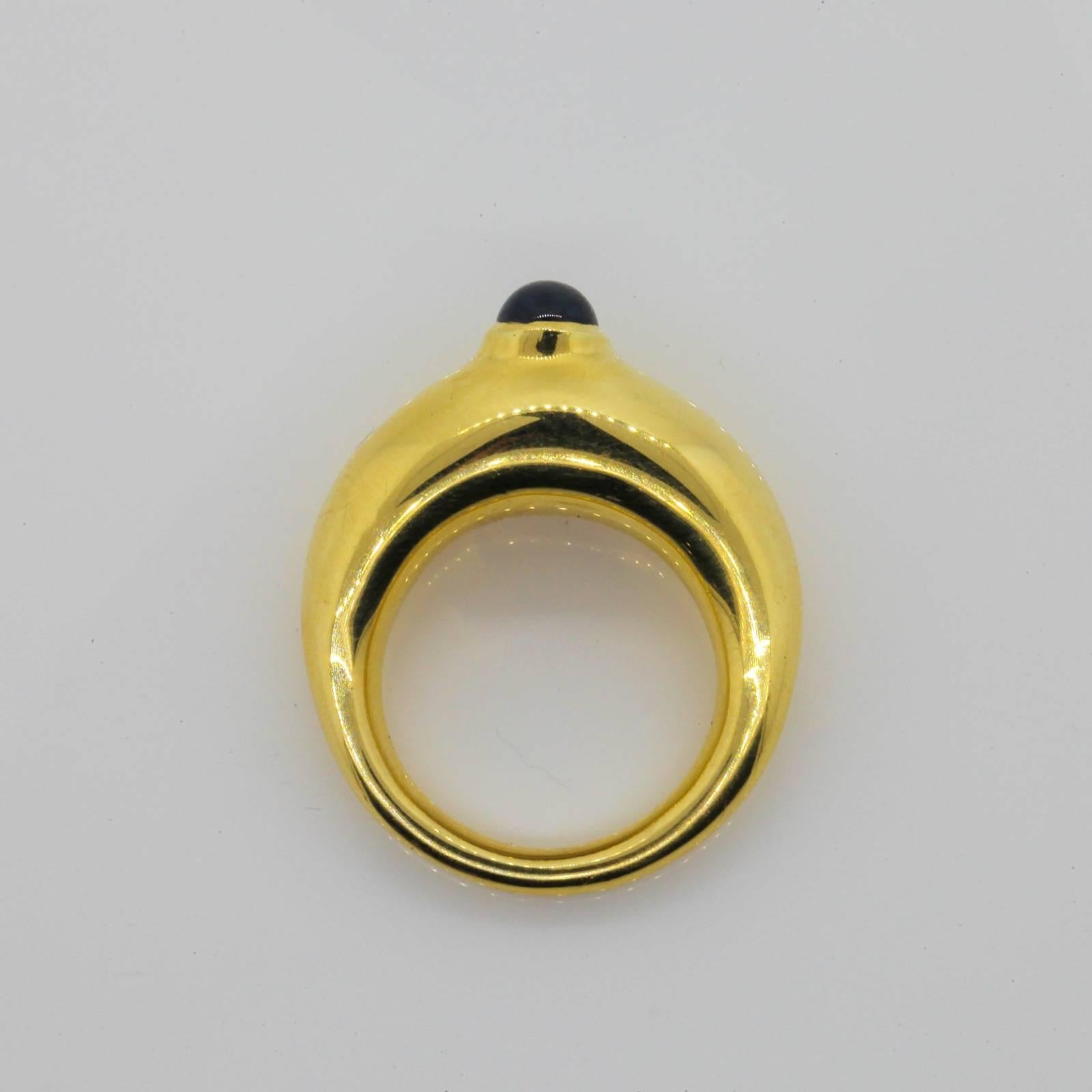 Modern Tiffany & Co. Sapphire Gold Ring