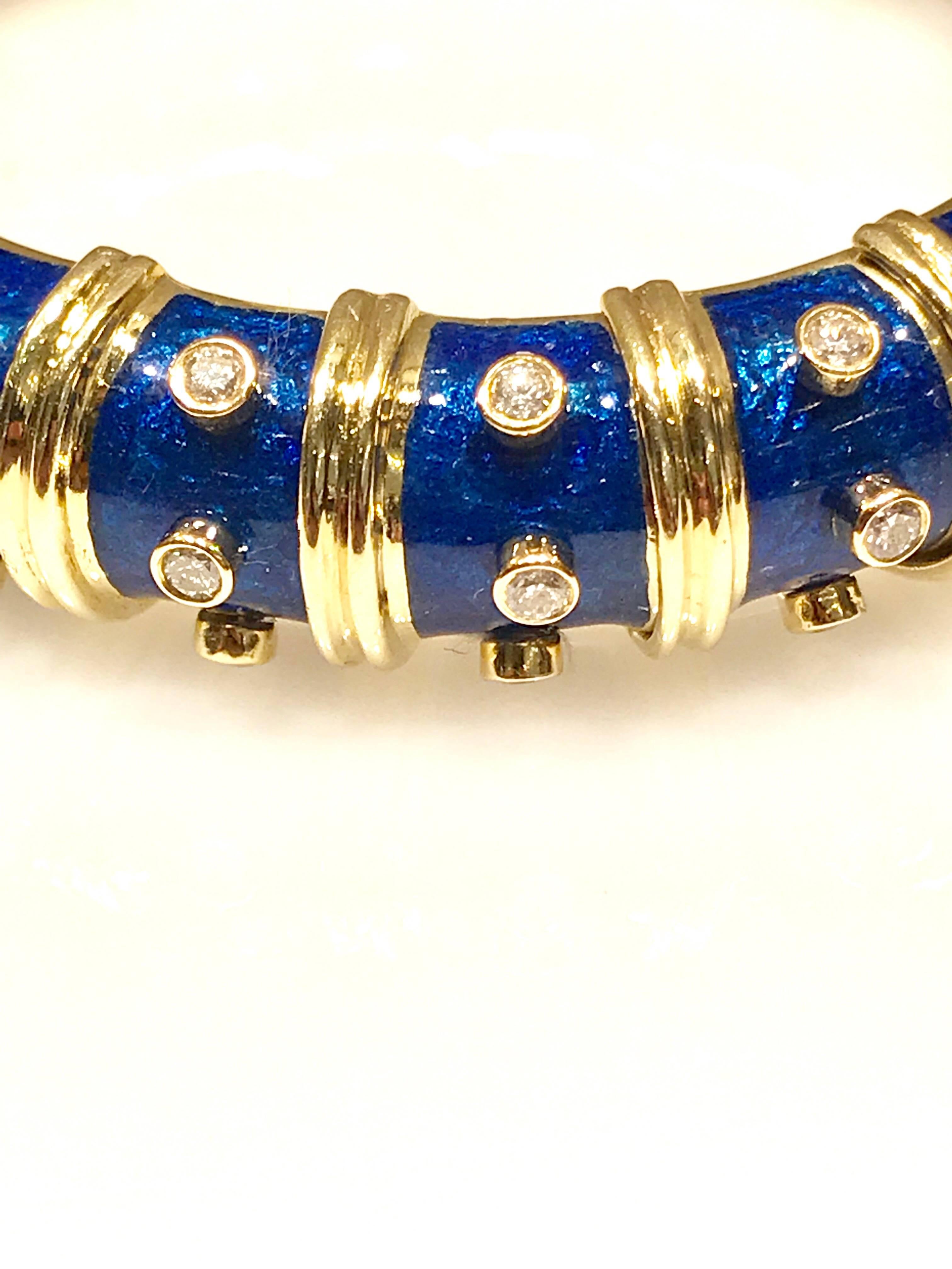 blue enamel bracelet