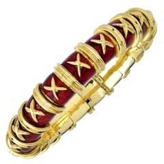 Tiffany & Co. Schlumberger Red Crossillion Bangle