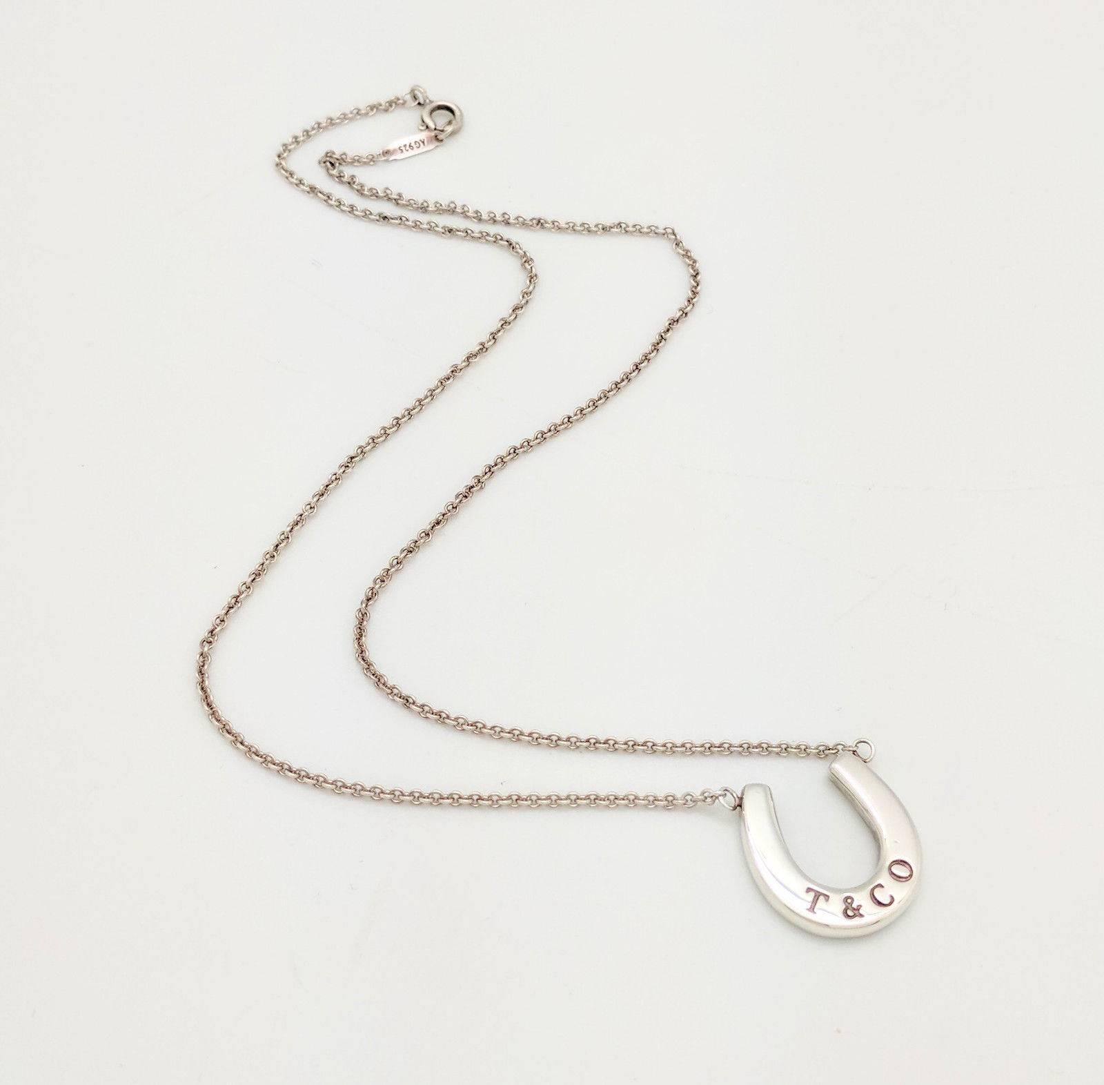 Tiffany And Co Sterling Silver Horseshoe Pendant Necklace 16 At Tiffany And Co Sterling Silver Horseshoe Pendant Necklace 16 At