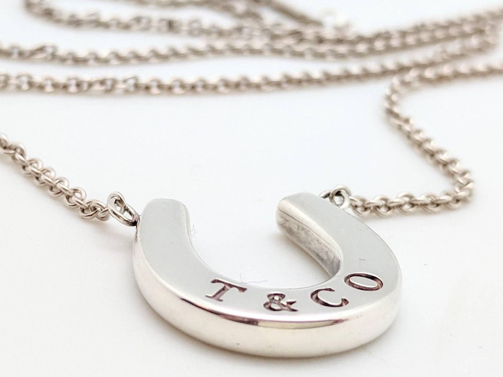 Tiffany And Co Sterling Silver Horseshoe Pendant Necklace 16 At Tiffany And Co Sterling Silver Horseshoe Pendant Necklace 16 At