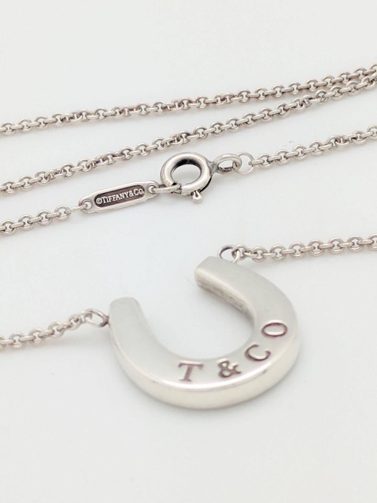 Tiffany And Co Sterling Silver Horseshoe Pendant Necklace 16 At Tiffany And Co Sterling Silver Horseshoe Pendant Necklace 16 At