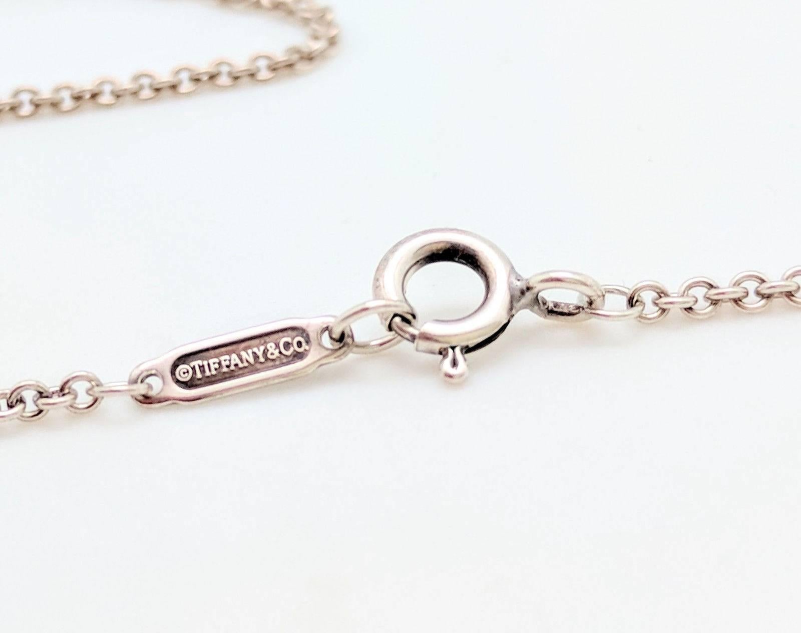 Tiffany & Co Sterling Silver Horseshoe Pendant Necklace 16