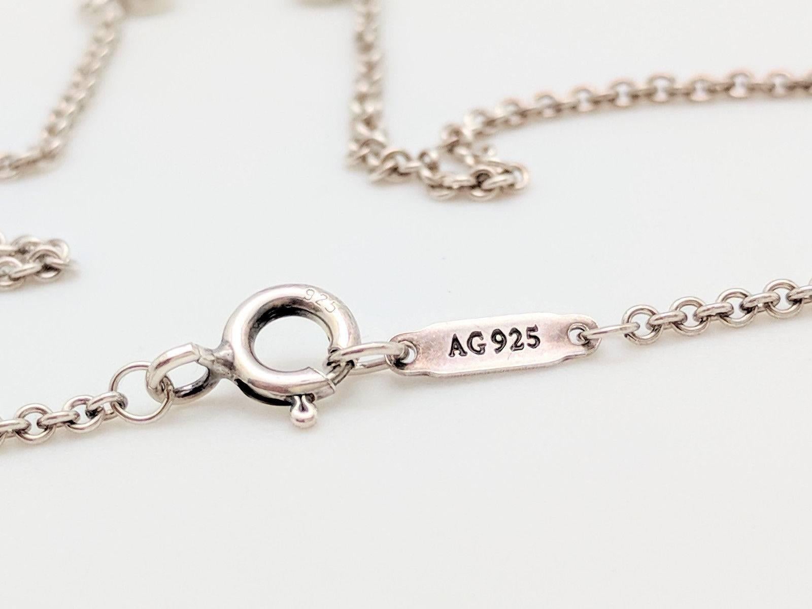 Women's Tiffany & Co Sterling Silver Horseshoe Pendant Necklace 16