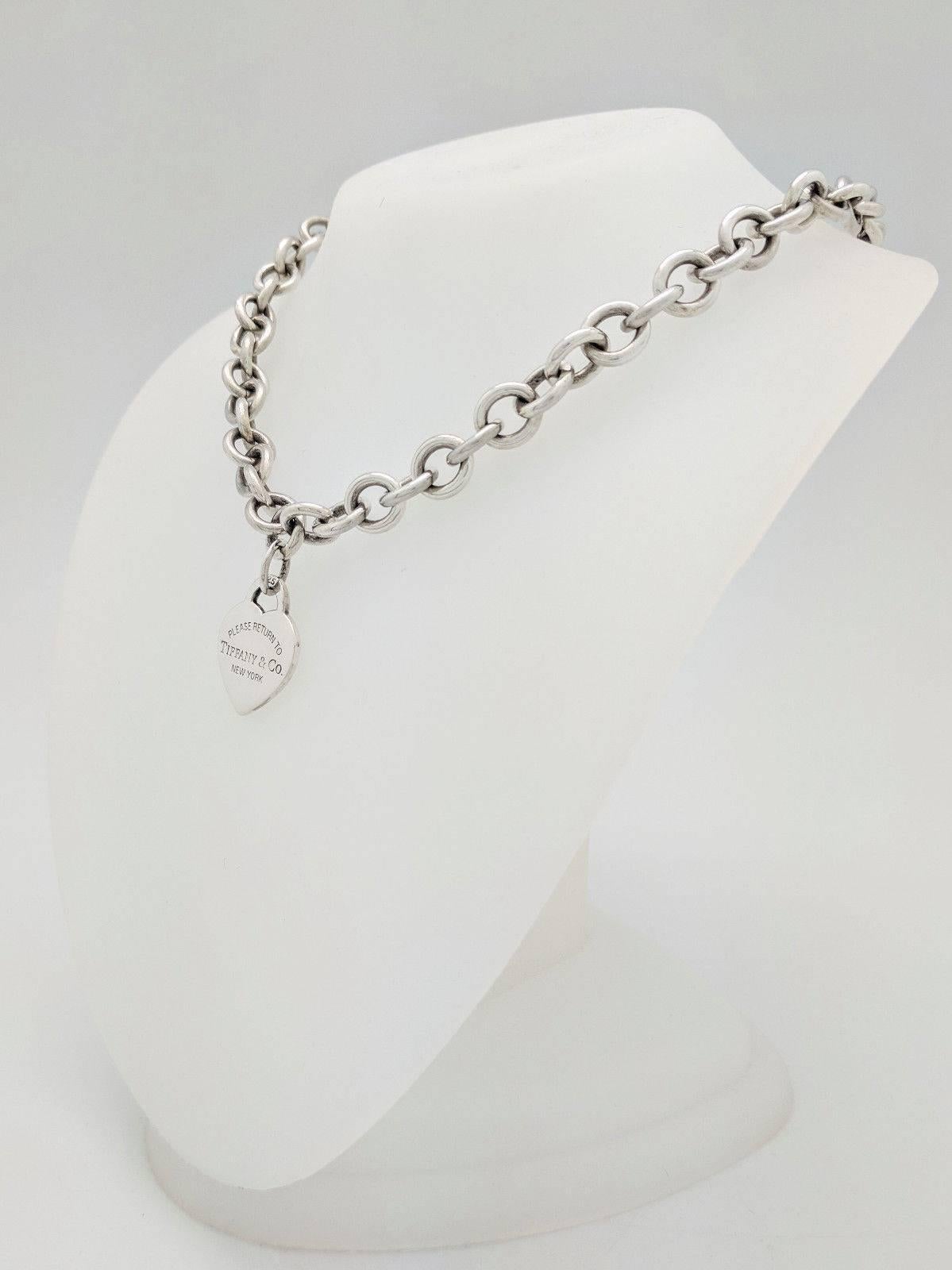 return to tiffany silver necklace