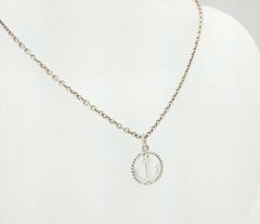 Tiffany & Co. Sterling Silver Twisted Anchor Charm Necklace