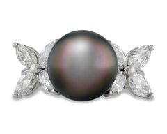 Tiffany & Co. Tahitian Pearl and Diamond Ring