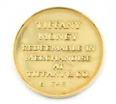 Tiffany & Co. “Tiffany Money” $1, 000 Coin 18 Karat Yellow Gold Ref 748