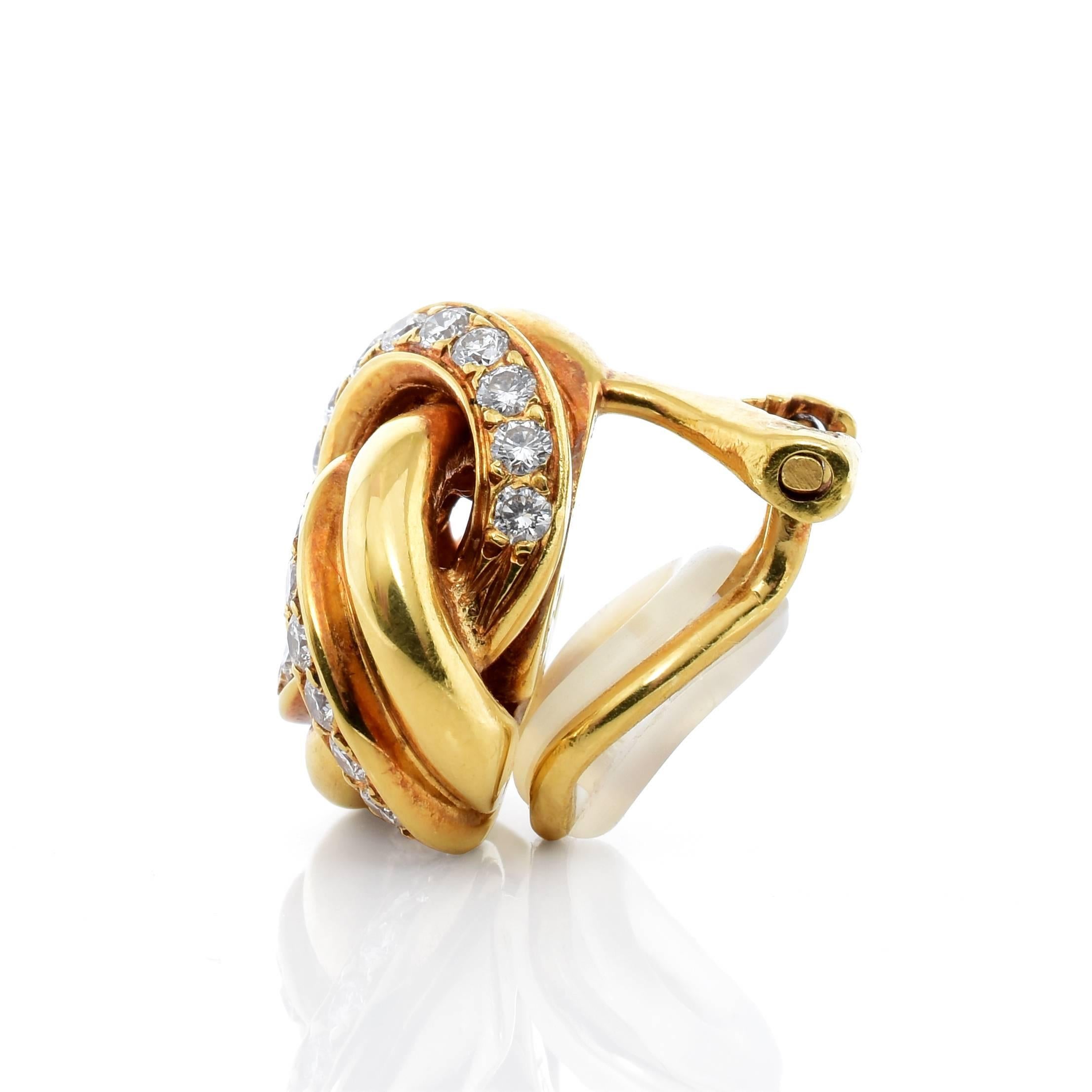 tiffany knot earrings gold