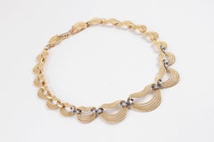 "Tiffany & Co." Vintage Yellow Gold Blue Sapphire Diamond Necklace