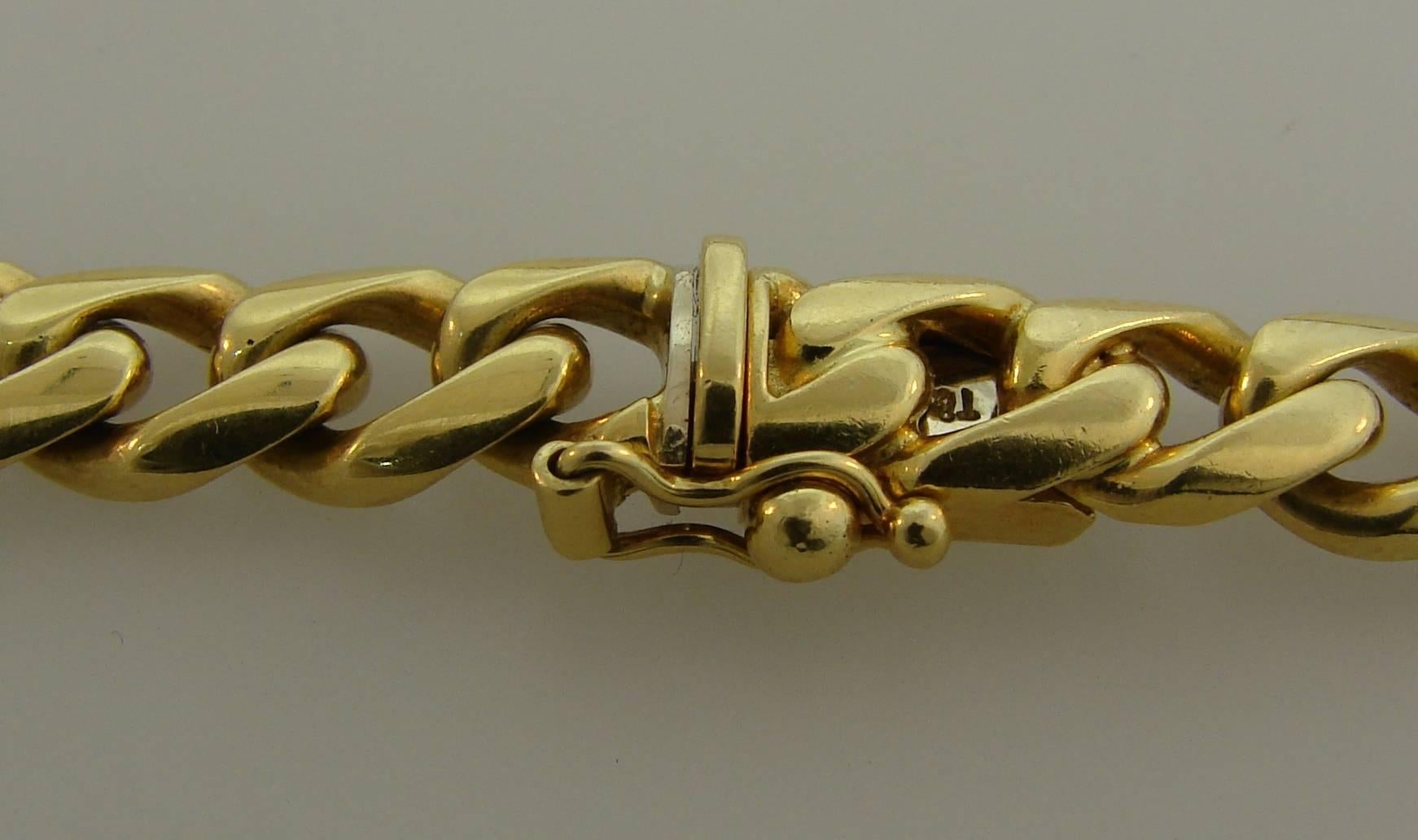 Women's or Men's Tiffany & Co. Yellow Gold Curb Link Chain Necklace, 1970s