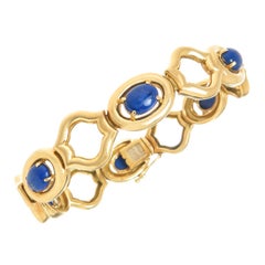 Tiffany & Co. Yellow Gold and Lapis Bracelet