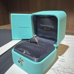 Tiffany 0.26 carat diamond engagement ring, size 48 color H, clarity VVS2.