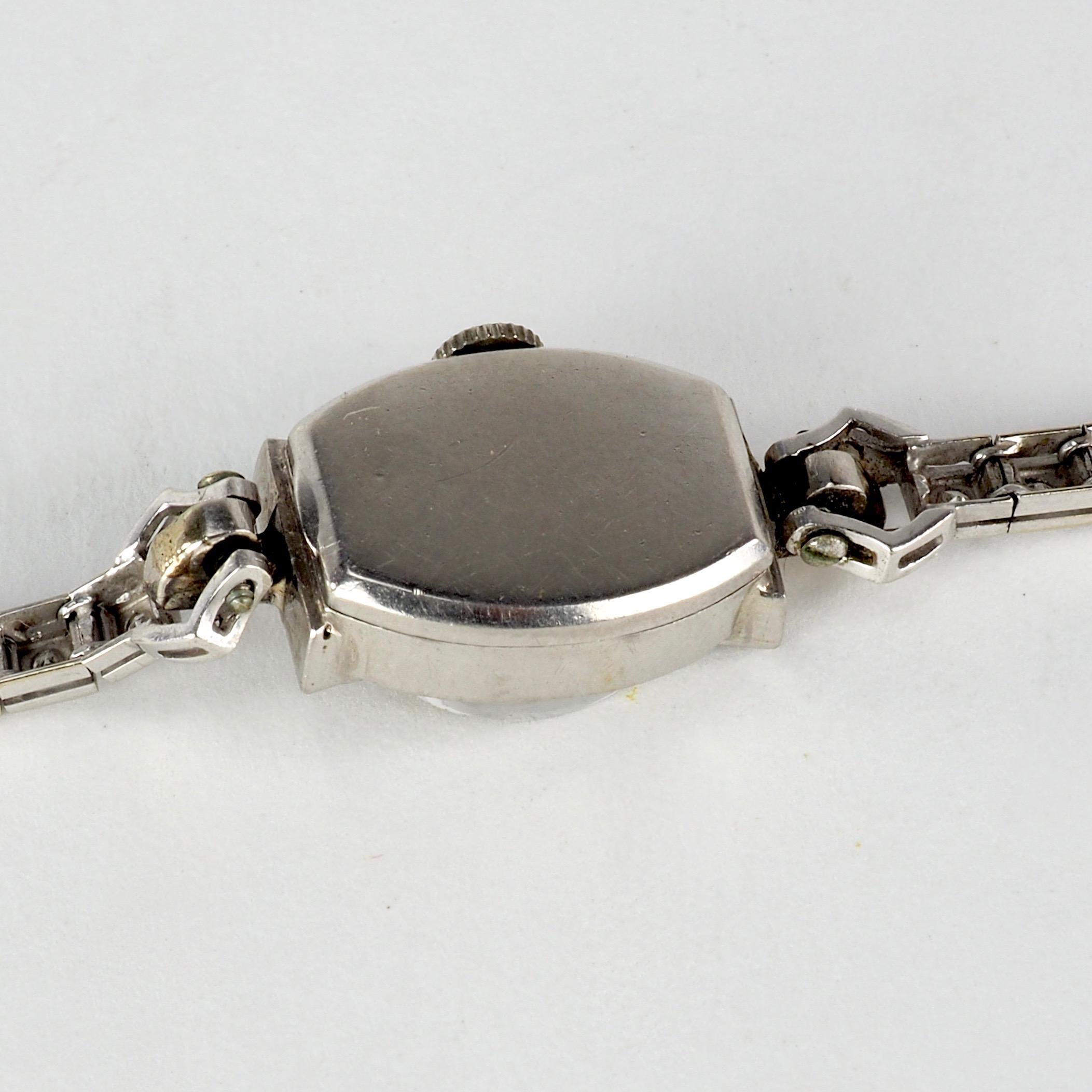 Tiffany & Co. White Gold and Diamond Ladies Wristwatch In Good Condition In CA, CA