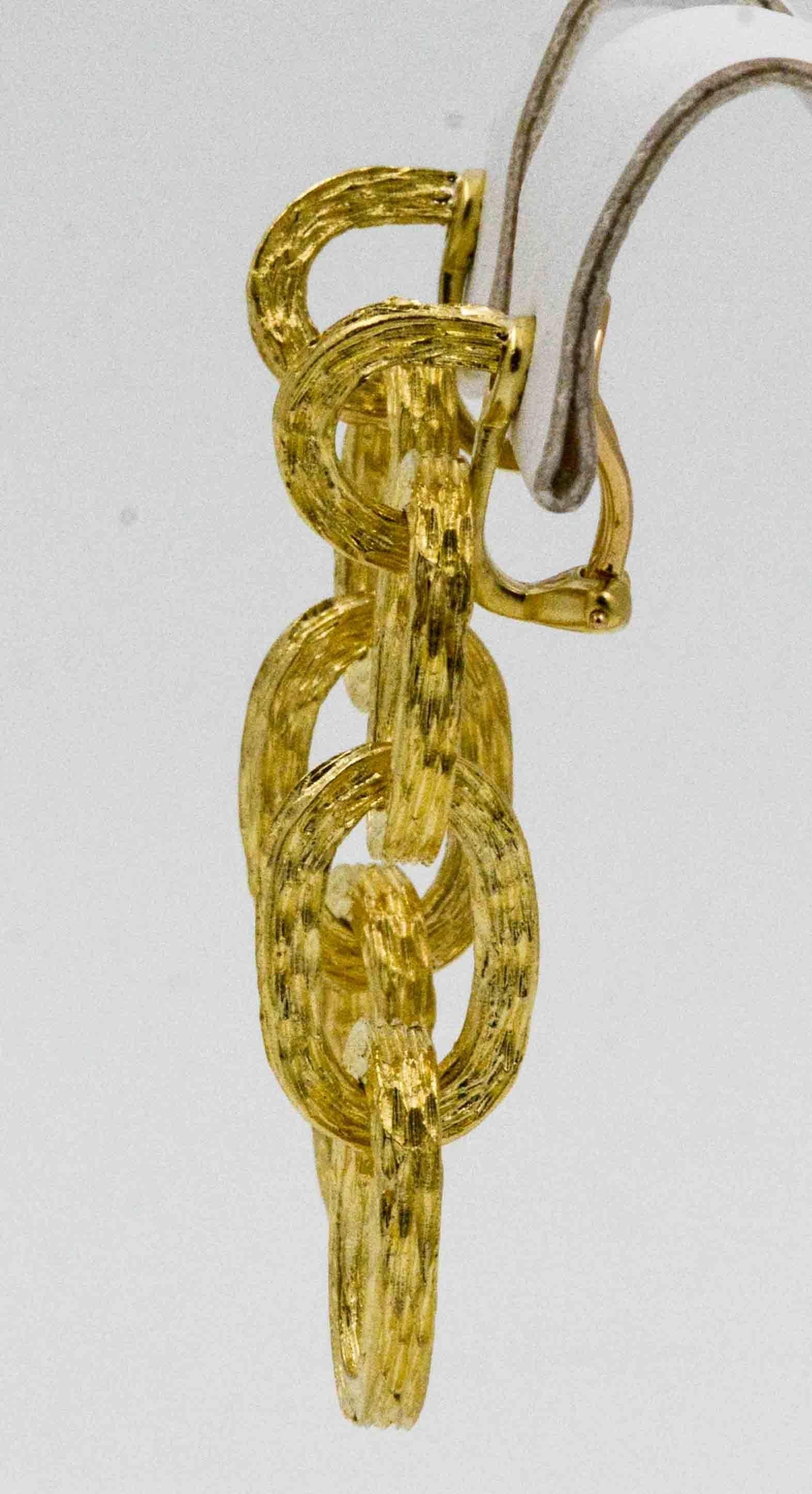 Women's Tiffany & Co. 18 Karat Yellow Gold Hoop Clip-On Earrings