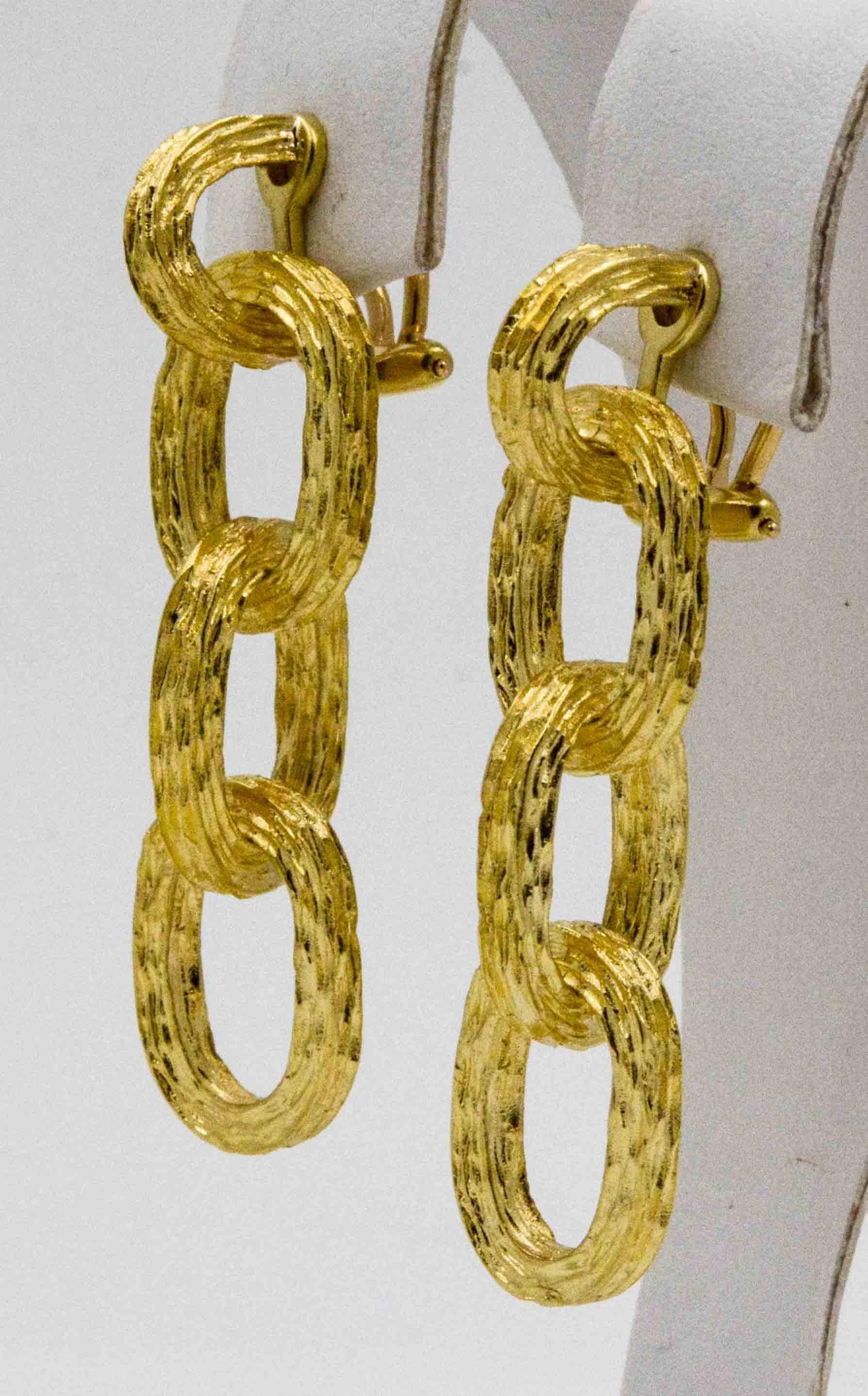 Tiffany & Co. 18 Karat Yellow Gold Hoop Clip-On Earrings 1