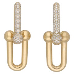 Tiffany 18 Kt. Yellow Gold Diamonds HardWear Earrings