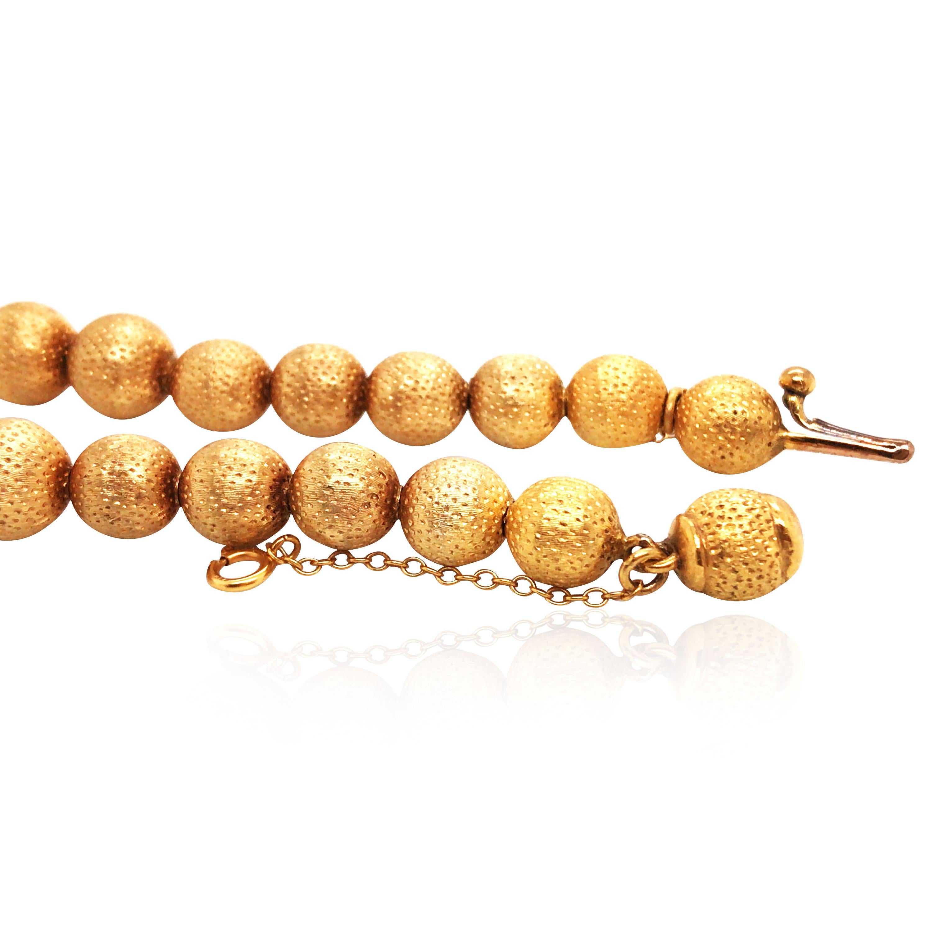 Tiffany, 18K Gold Bead Necklace For Sale at 1stDibs | tiffany bead ...