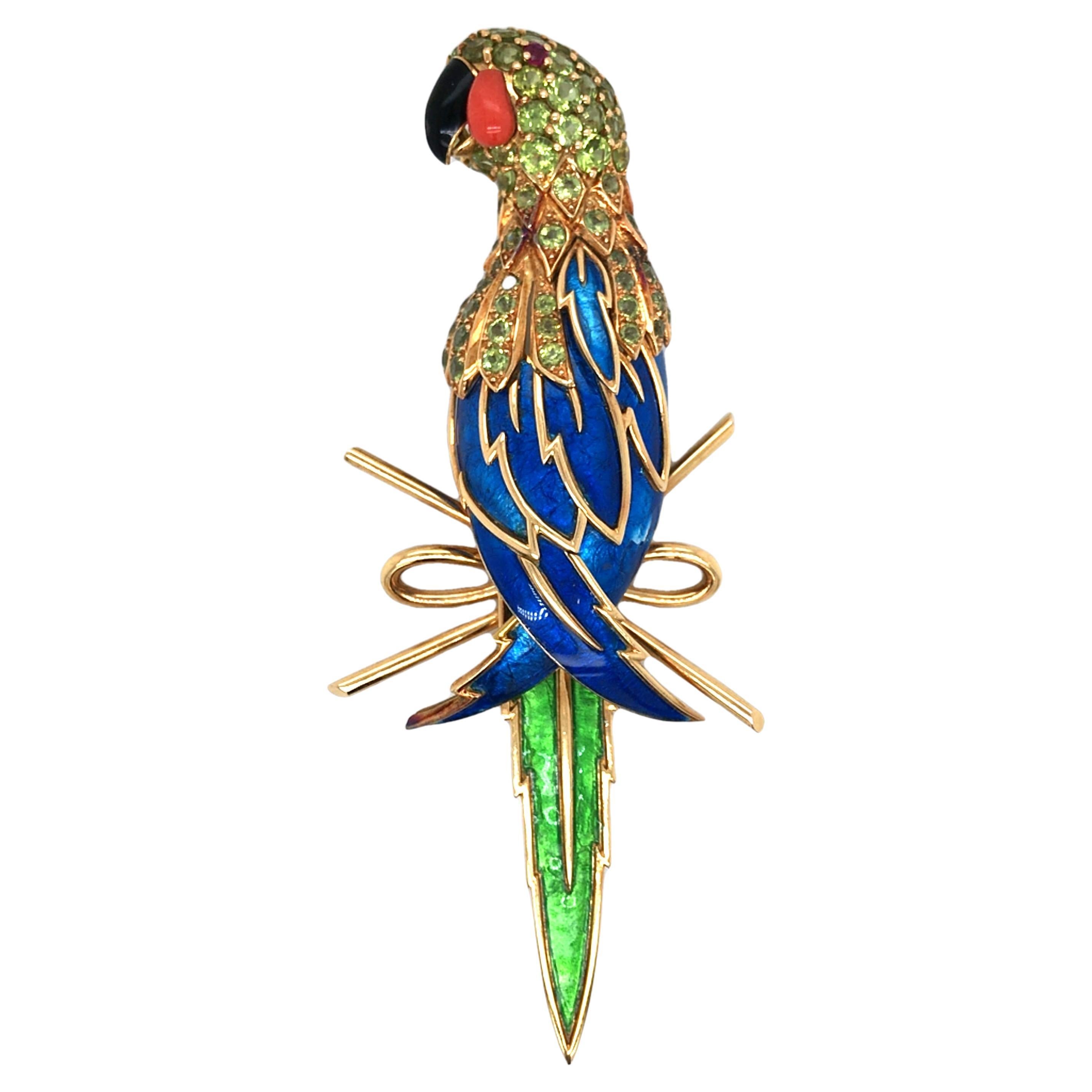Tiffany, 18K Gold Rubelite Sapphire Diamond Firework Brooch