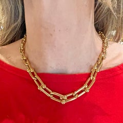 Tiffany 18k Rose Gold Hardware Link Chain Necklace