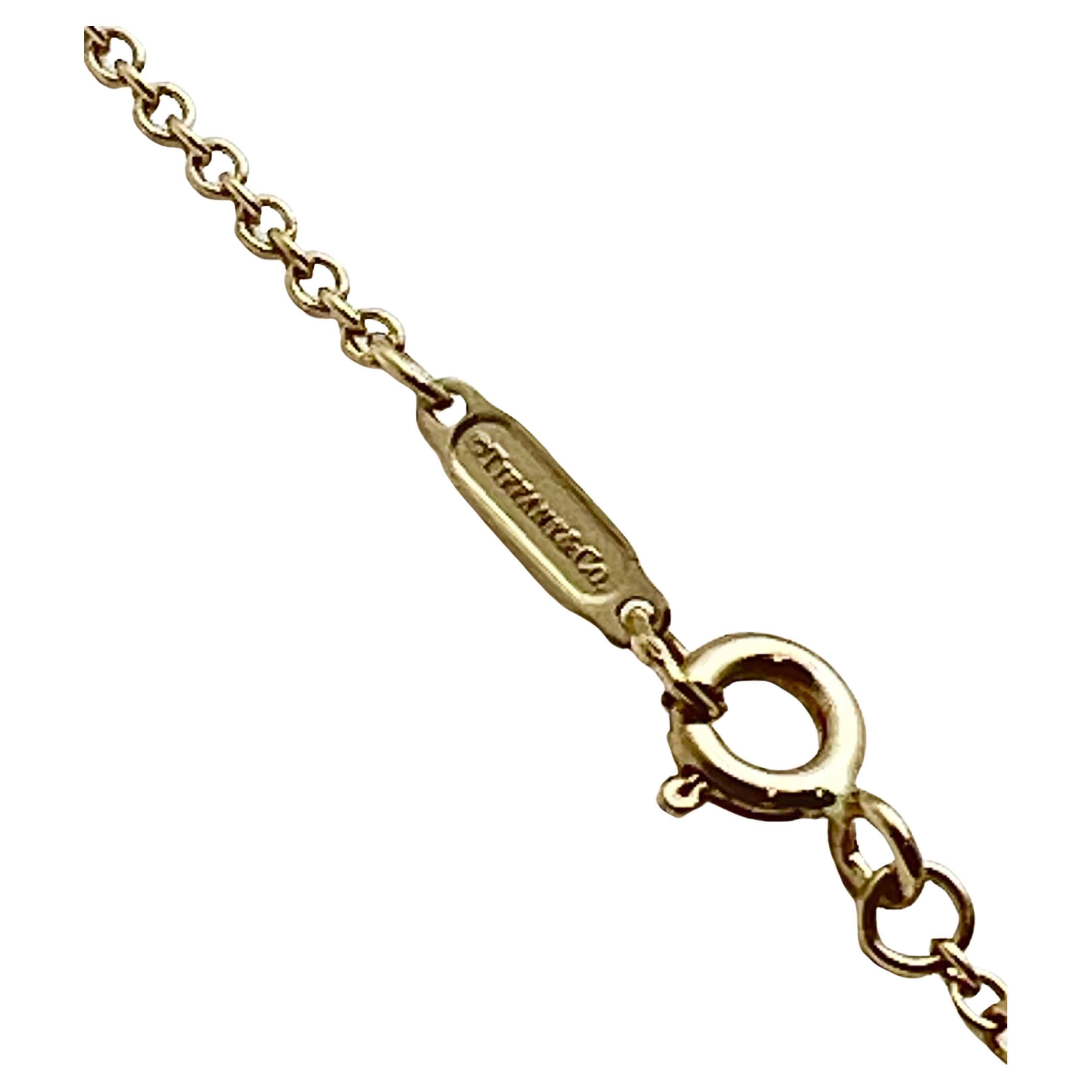 Women's or Men's Tiffany 18k Yellow Gold Large Atlas Pendant Necklace