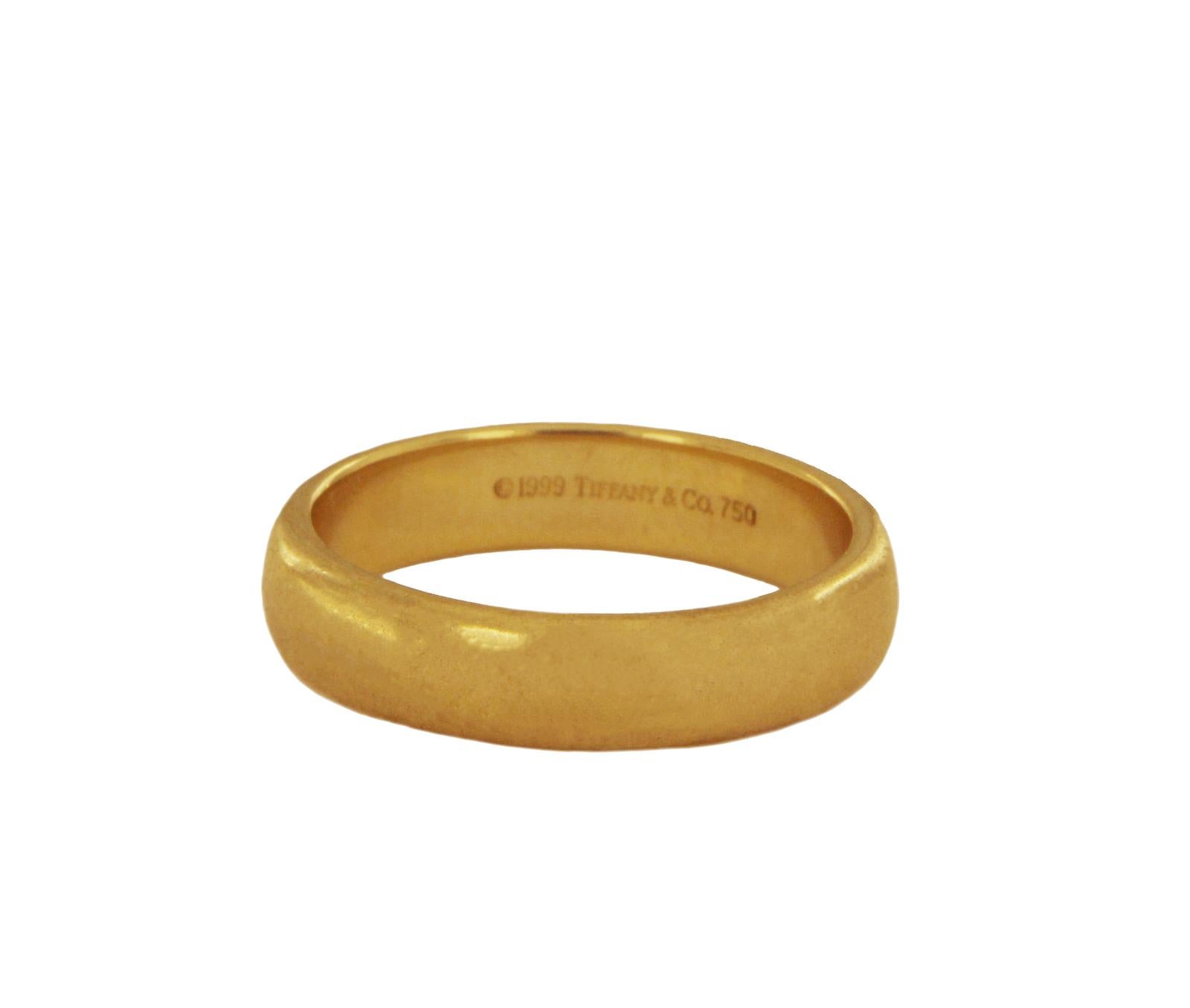 Women's Tiffany 18k Yellow Gold Lucida Wedding Ring