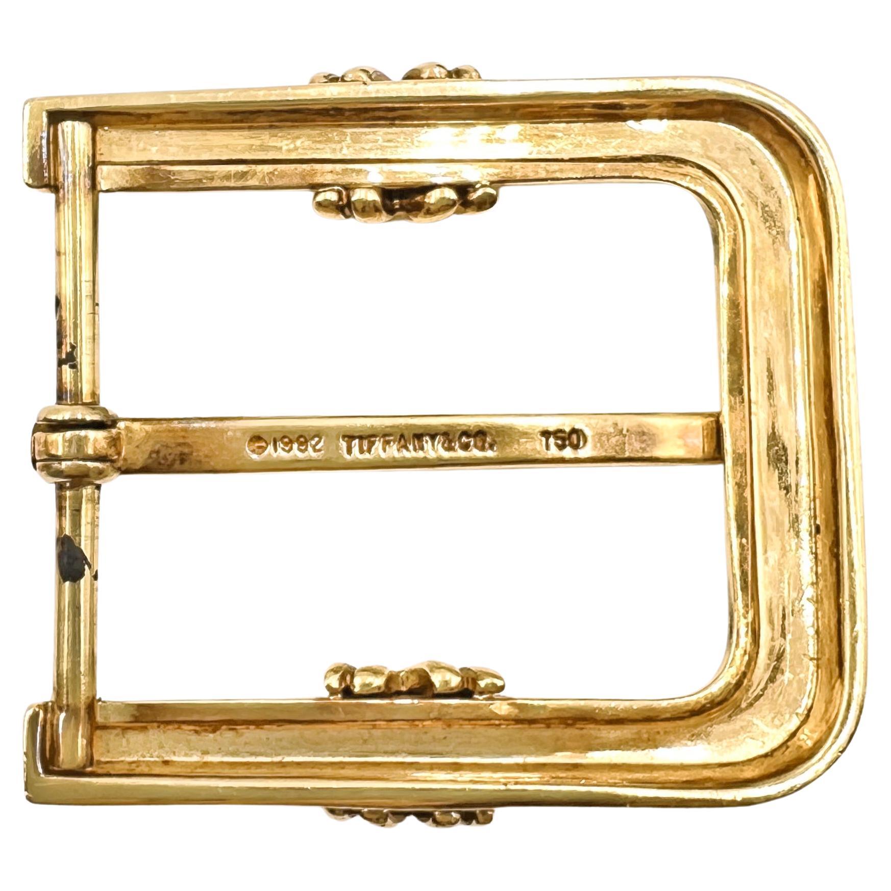 Boucle de ceinture Signature X en or jaune 18k de Tiffany Unisexe en vente
