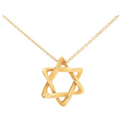 Tiffany 18K yellow Gold Star of David Necklace