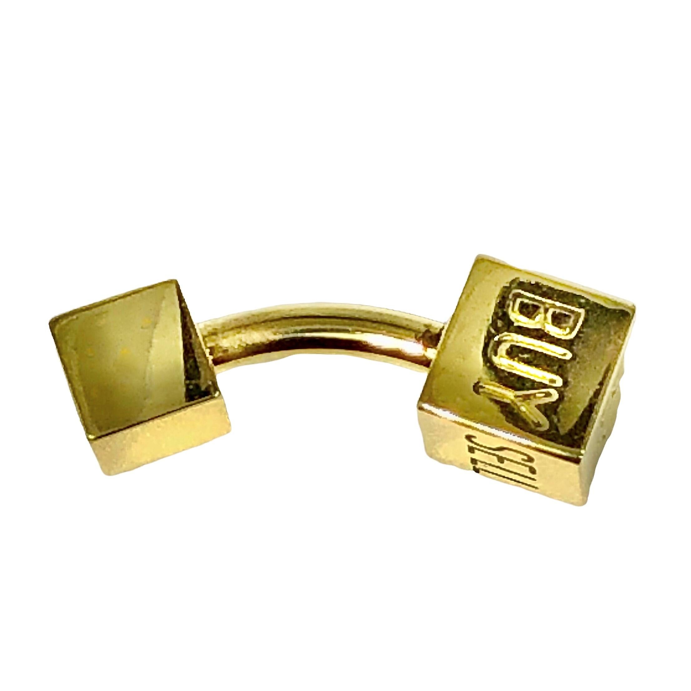 Modern Tiffany 18K Yellow Gold Stock Broker's Cuff links, Buy, Sell, Hold For Sale