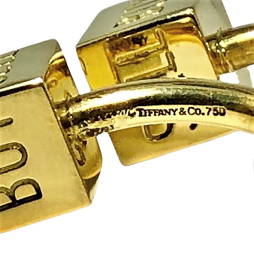 Men's Tiffany 18K Yellow Gold Stock Broker's Cuff links, Buy, Sell, Hold For Sale