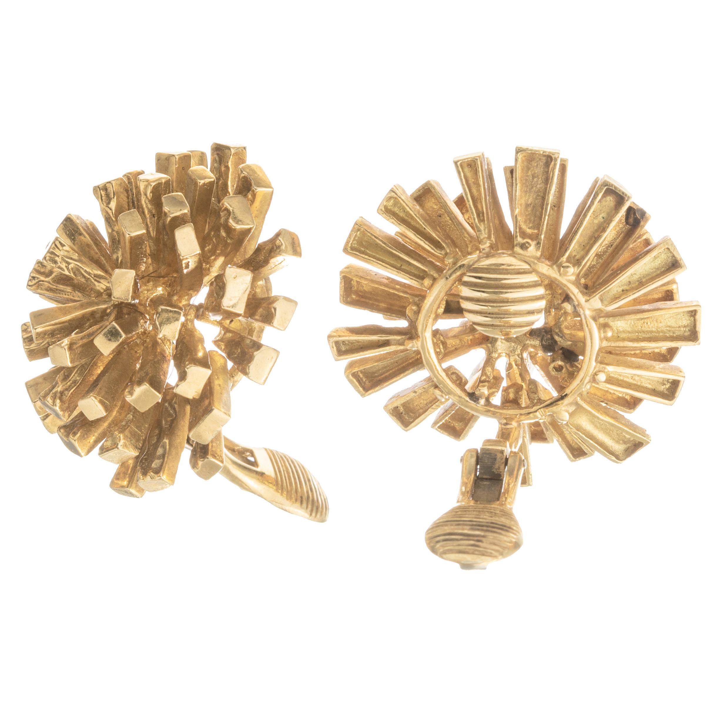 sunburst earrings gold