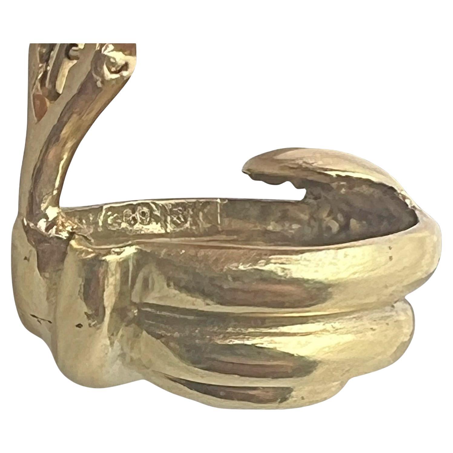 Women's Tiffany 18k Yellow Gold Swirl Clip Earrings